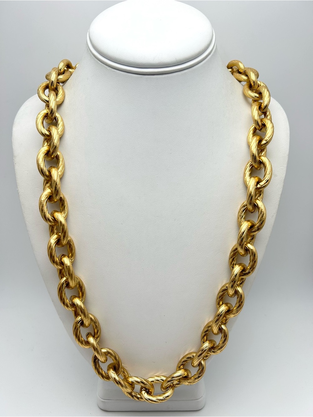 Kenneth Jay Lane Vintage Gold Link Necklace